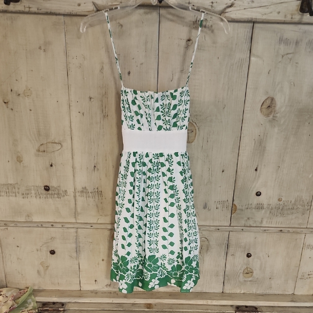 XOXO Green and White Sundress Spaghetti Strap Mini